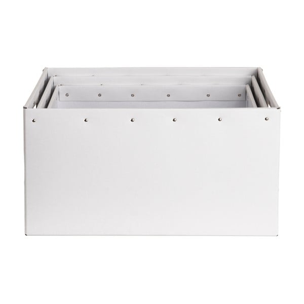 Fehér karton tárolódoboz szett 3 db-os Ture – Bigso Box of Sweden-image-3