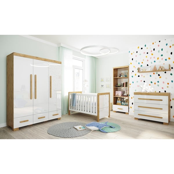 Oakie fehér variálható kiságy, 70 x 140 cm - Pinio-image-1