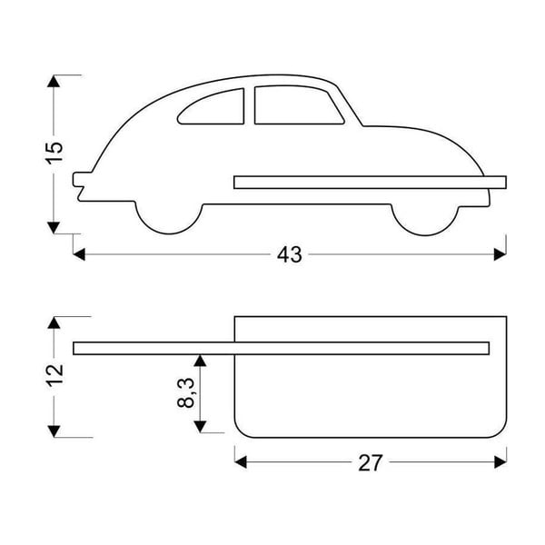 Fekete gyerek lámpa Car – Candellux Lighting-image-4