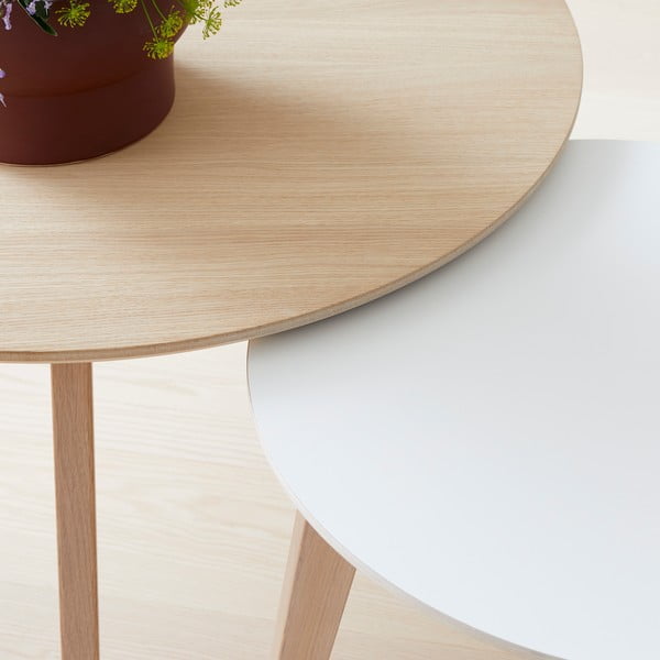 Iris dohányzóasztal tölgyfa furnérral, Ø 90 cm - Hammel-image-4