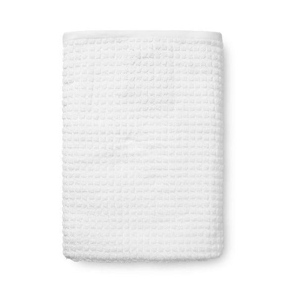 Fehér frottír bio pamut fürdőlepedő 70x140 cm Check – JUNA