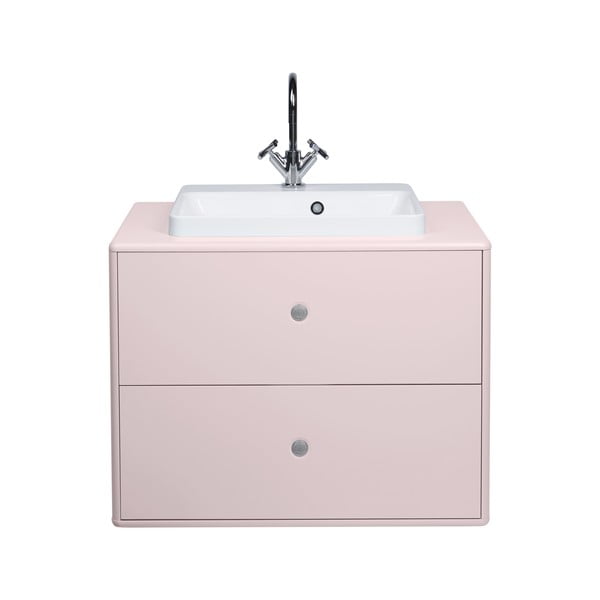 Rózsaszín fali mosdó alatti szekrény csap nélkül 80x62 cm Color Bath – Tom Tailor