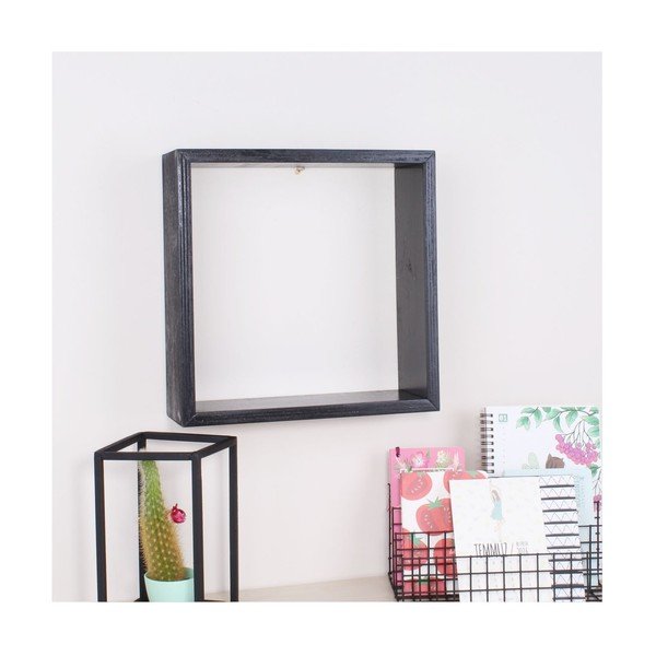 Cube fekete fa fali polc - North Carolina Scandinavian Home Decors