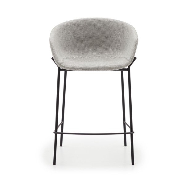 Világosszürke bárszék szett 2 db-os (ülésmagasság 65 cm) Yvette – Kave Home-image-2