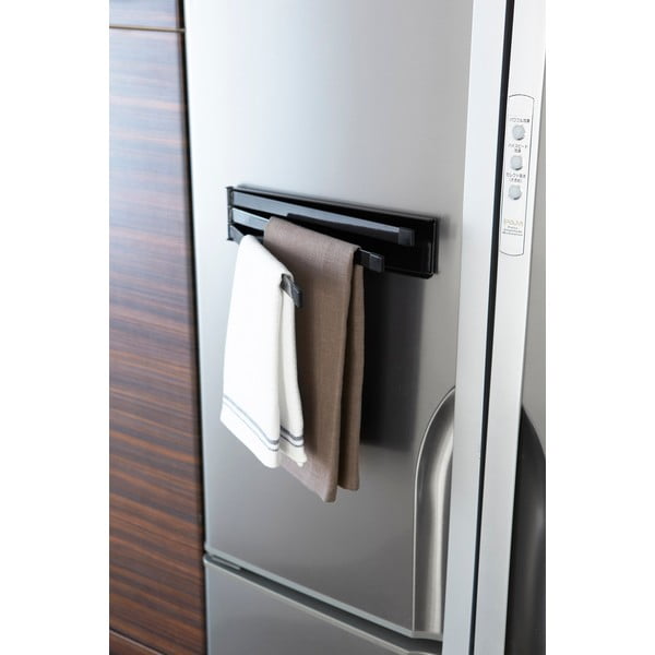 Tower fekete mágneses kinyitható törölközőtartó - YAMAZAKI-image-1