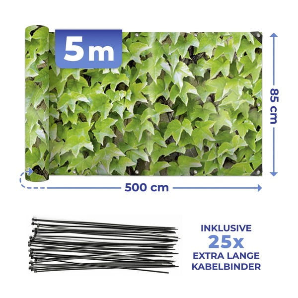 Zöld műanyag belátásgátló erkélyre 500x85 cm Wilder Wein – Maximex-image-3