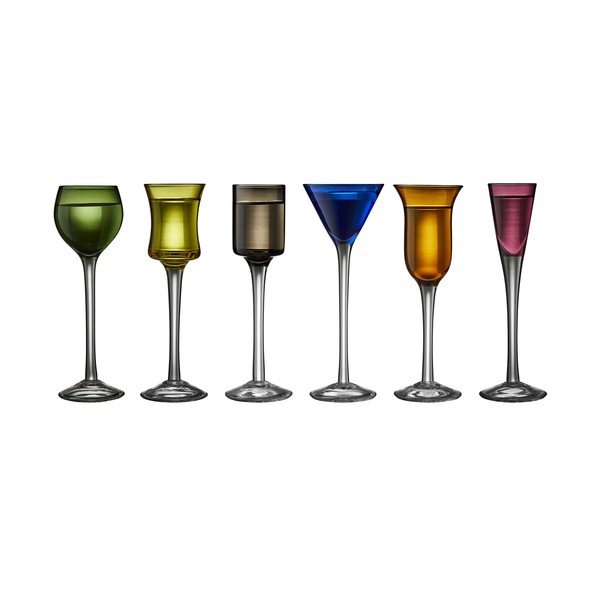 Röviditalos pohár szett 6 db-os 50 ml – Lyngby Glas