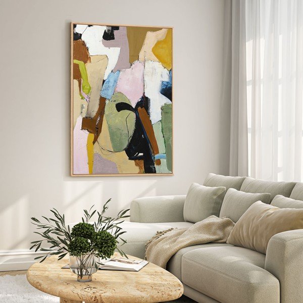 Nyomtatott keretezett vászon kép kézzel festett részletekkel 93x117 cm Out Of Ordinary – Malerifabrikken-image-1