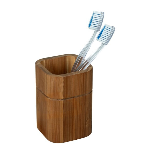Barna bambusz fogkefetartó pohár Serro – Wenko-image-2