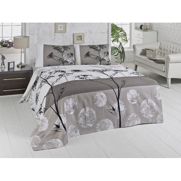 Belezza Grey kétszemélyes pamut ágytakaró, 200 x 230 cm