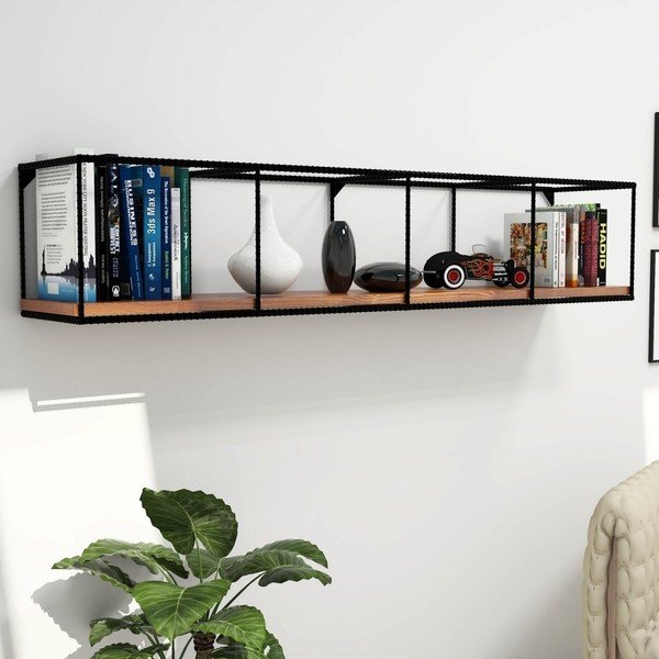 Miray falipolc sötét diófából, hosszúság 120 cm-image-1