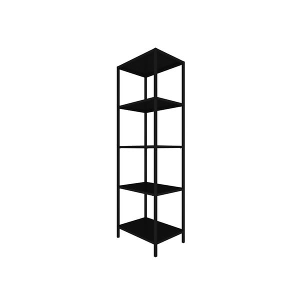 Lite fekete fém polc, magasság 175 cm - Canett-image-3