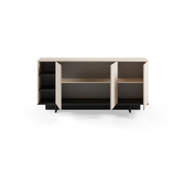 Fekete szekrény 170x80x40 cm Cequoia – Marckeric-image-2