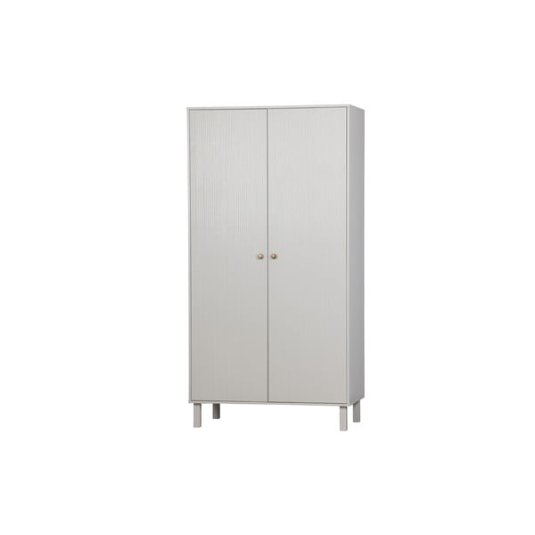 Világosszürke borovi fenyő ruhásszekrény 100x195 cm Madu – WOOOD-image-1