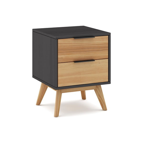 Natúr színű borovi fenyő éjjeliszekrény Lavis – Marckeric-image-2