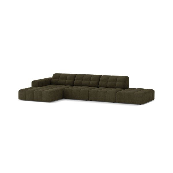 Khaki zsenília sarokkanapé (bal oldali-heverő résszel) Chicago – Cosmopolitan Design-image-1