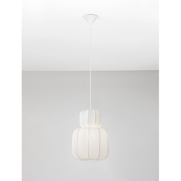 Matt fehér textil függőlámpa ø 28 cm Delina – Nova Luce-image-4