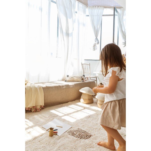 Krémszínű mosható kézi szövésű pamut gyerek szőnyeg 170x240 cm Pine Forest – Lorena Canals-image-4