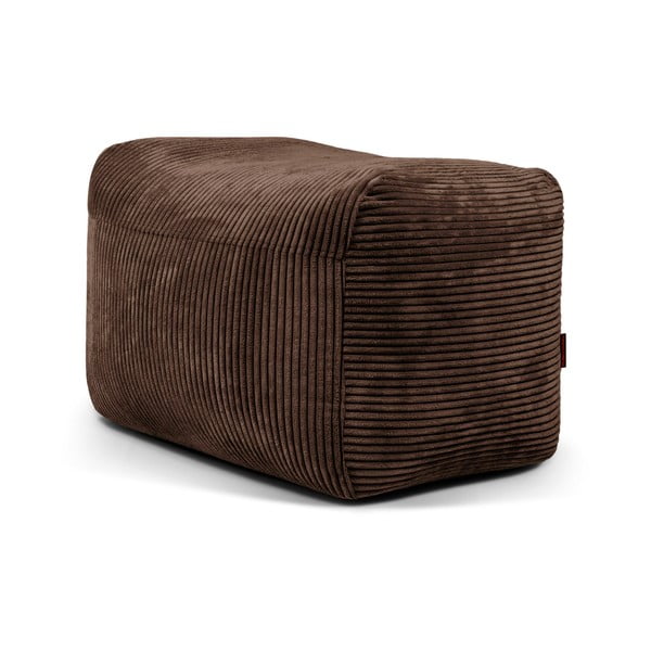 Sötétbarna kordbársony babzsákfotel Plus 70 Lounge – SLOWDOWN