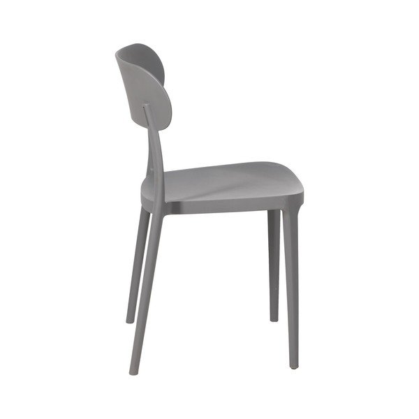 Szürke műanyag étkezőszék szett 2 db-os – Ixia-image-4