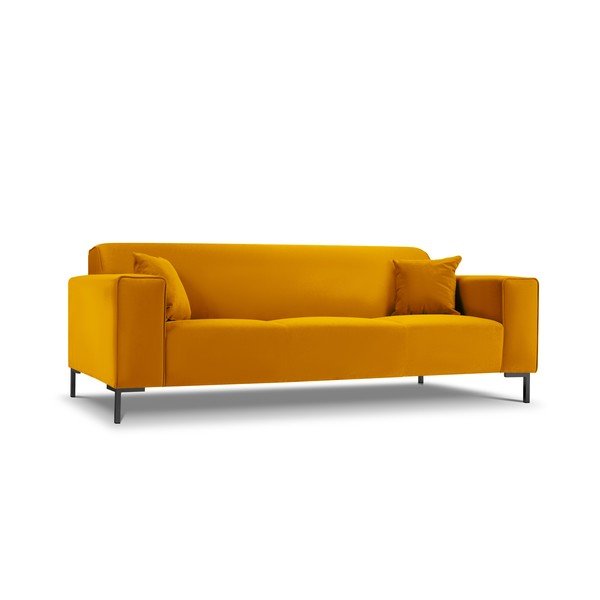 Siena sárga bársonykanapé - Cosmopolitan Design-image-3