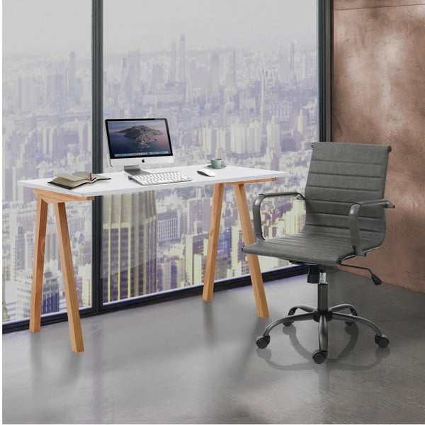 Íróasztal fehér asztallappal 60x120 cm Mak – Tomasucci-image-1