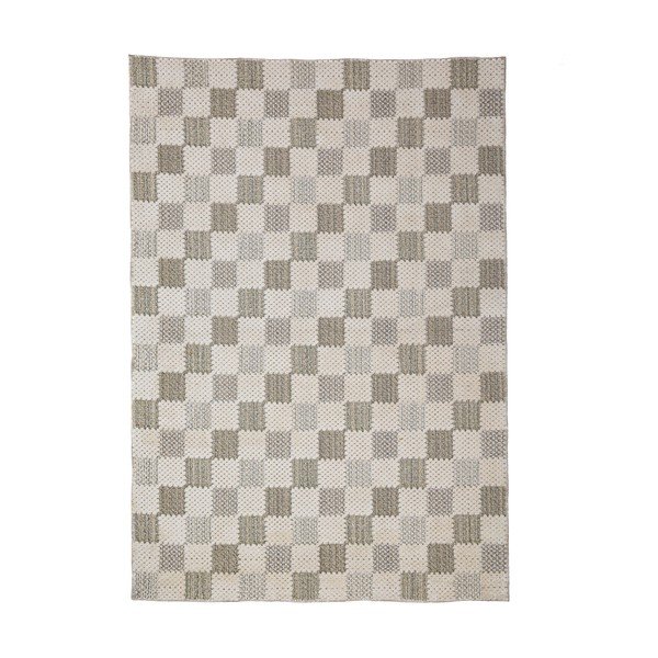 Zöld mosható pamutkeverék szőnyeg 116x170 cm Muted Checkerboard – Flair Rugs