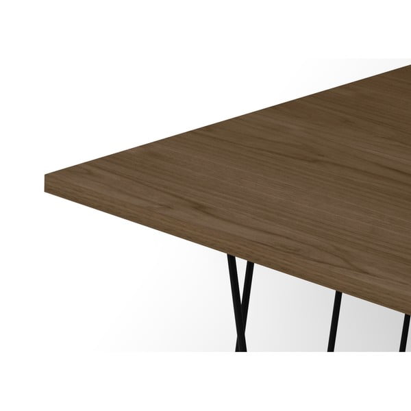 Helix dohányzóasztal diófa dekorlappal és fekete lábakkal - TemaHome-image-3