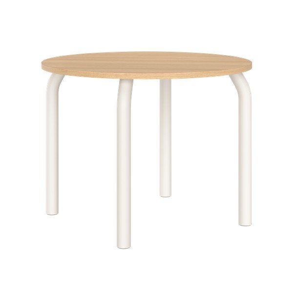 Kerek étkezőasztal tölgyfa dekoros asztallappal ø 100 cm Meko – noo.ma