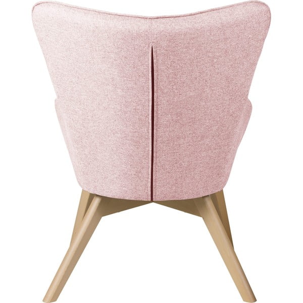 Világos rózsaszín fotel lábtartóval Niko – Ropez-image-4