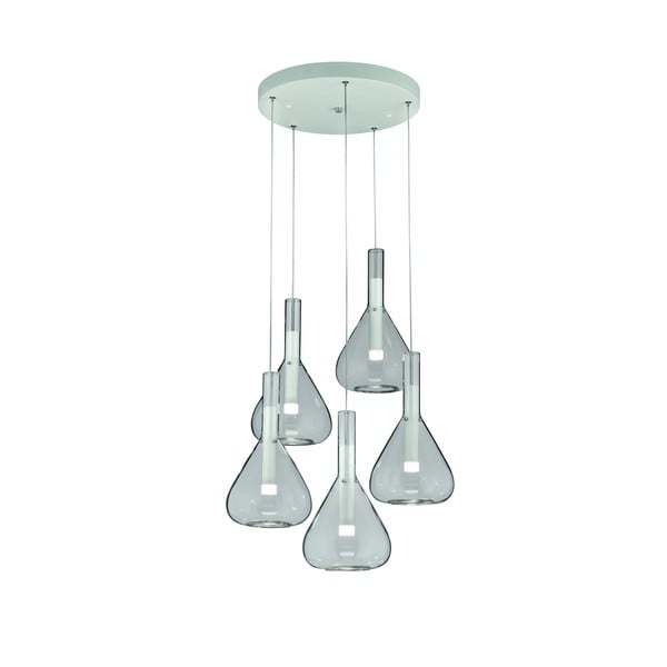 Fehér LED függőlámpa üveg búrával ø 55 cm Cipera – CINQUE-image-2