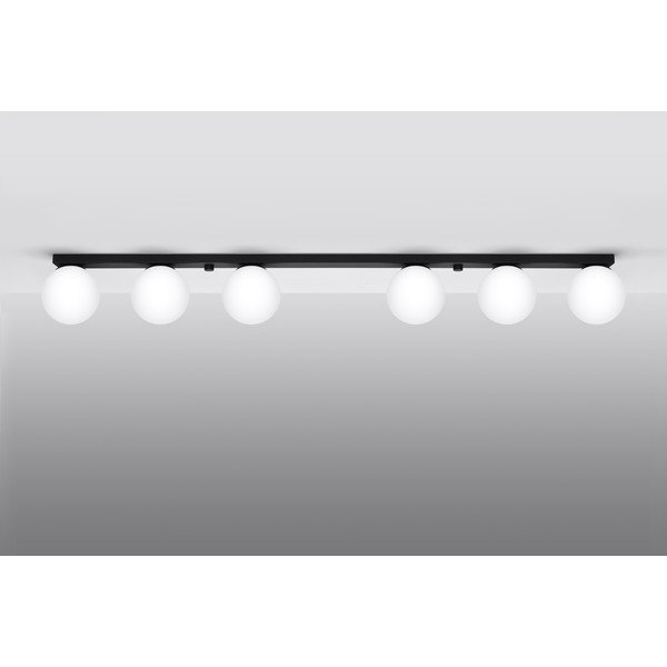 Fekete mennyezeti lámpa üveg búrával ø 12 cm Umerta – Sollux-image-3