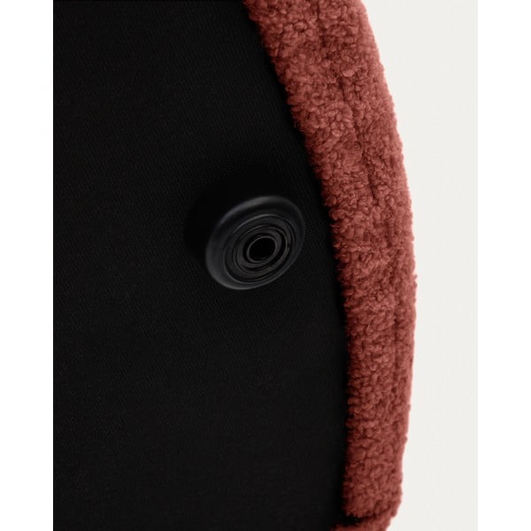 Terrakotta színű buklé puff Kaeli – Kave Home-image-3