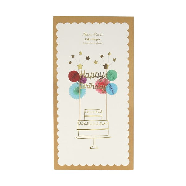 Beszúrható torta felirat Happy Birthday – Meri Meri-image-1