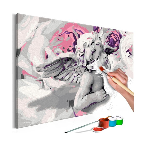 Angel Flowers DIY készlet, saját vászonkép festése, 60 x 40 cm - Artgeist