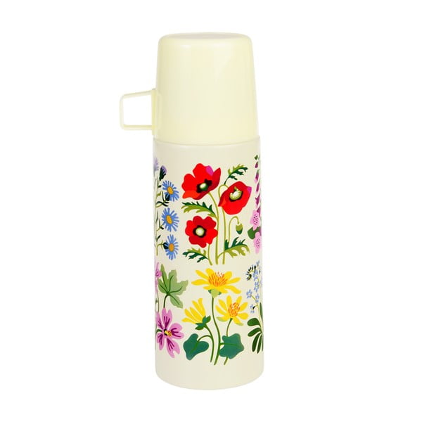 Krémszínű gyerek termosz 350 ml Wild Flowers – Rex London