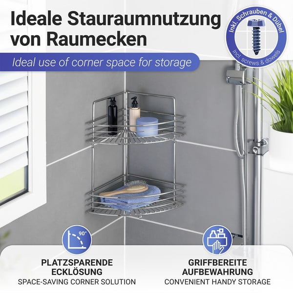 Milano függő fürdőszobai sarokpolc - Wenko-image-3