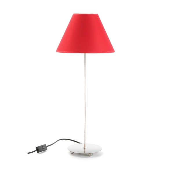 Metalina piros asztali lámpa, ø 25 cm - Versa