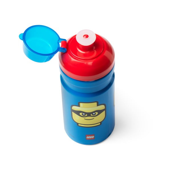 Iconic kék kulacs piros kupakkal, 390 ml - LEGO®-image-2