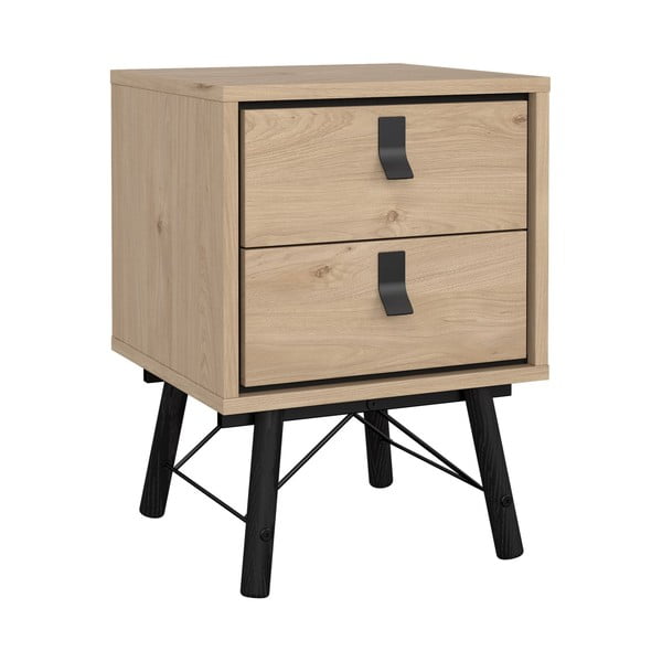 Natúr színű éjjeliszekrény tölgyfa dekorral Ry – Tvilum-image-2