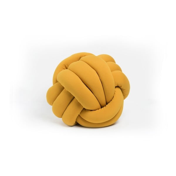 Knot Decorative Cushion mustársárga díszpárna, ⌀ 45 cm