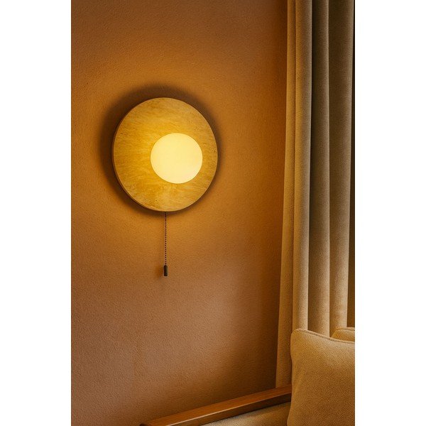 Bézs kő fali lámpa ø 12 cm Hilde – Opviq lights-image-4