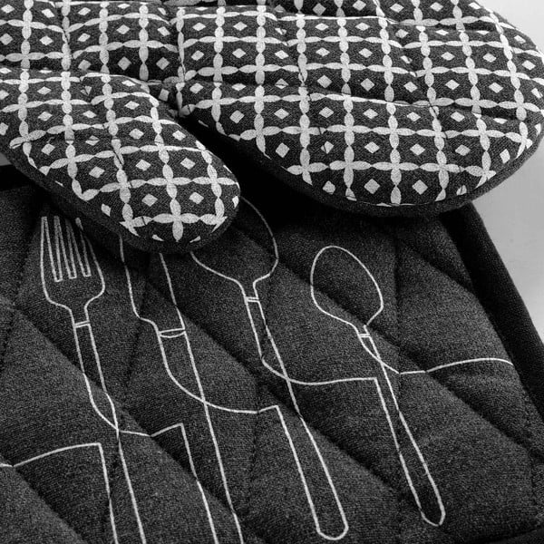 Újrahasznosított pamut edényfogó szett 2 db-os Cuisiline – douceur d'intérieur-image-2