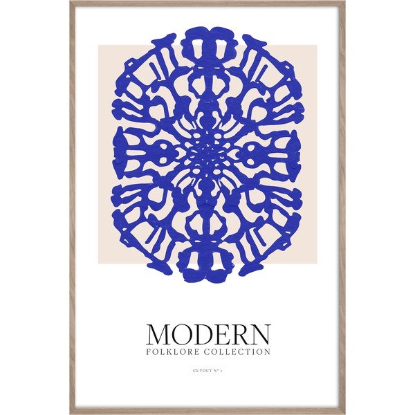Nyomtatott keretezett kép 60x90 cm Blue Folklore – Styler