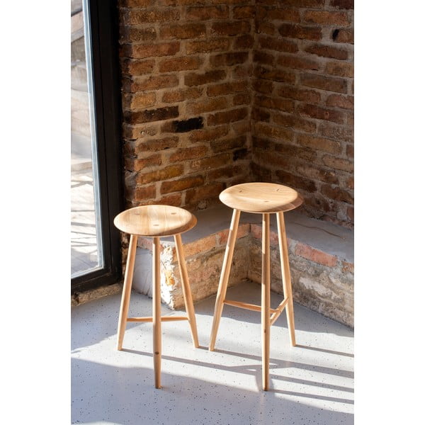 Natúr színű tölgyfa bárszék (ülésmagasság 75 cm) Blanc – Gazzda-image-1