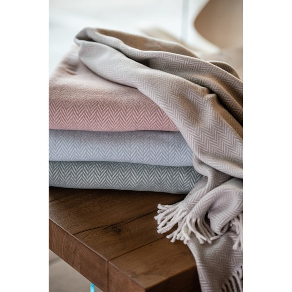 Skyline szürkésbarna pléd, 140 x 180 cm - Euromant-image-4