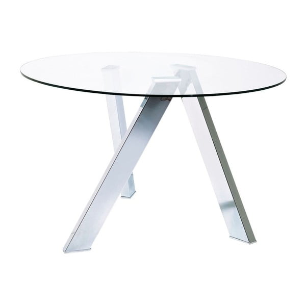 Mikado ezüstszínű edzett üveg étkezőasztal, ⌀ 120 cm - Kare Design