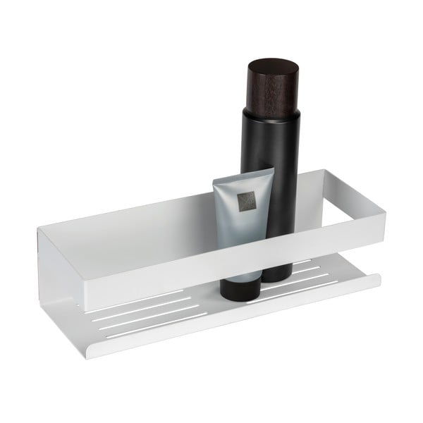 Matt fehér öntapadós rozsdamentes acél Turbo-Loc fürdőszobai polc Genova – Wenko-image-2