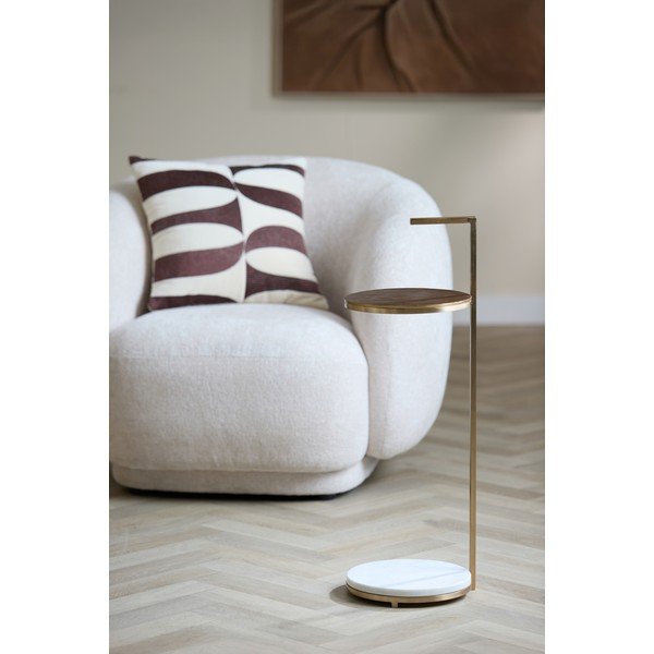 Kerek tárolóasztal márvány asztallappal ø 26 cm Leda – Light & Living-image-2