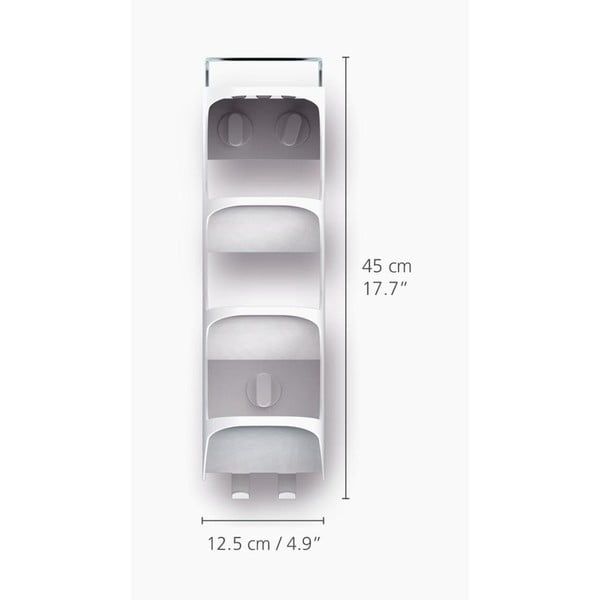 Fehér öntapadós műanyag fürdőszoba polc Capsule - Joseph Joseph-image-1